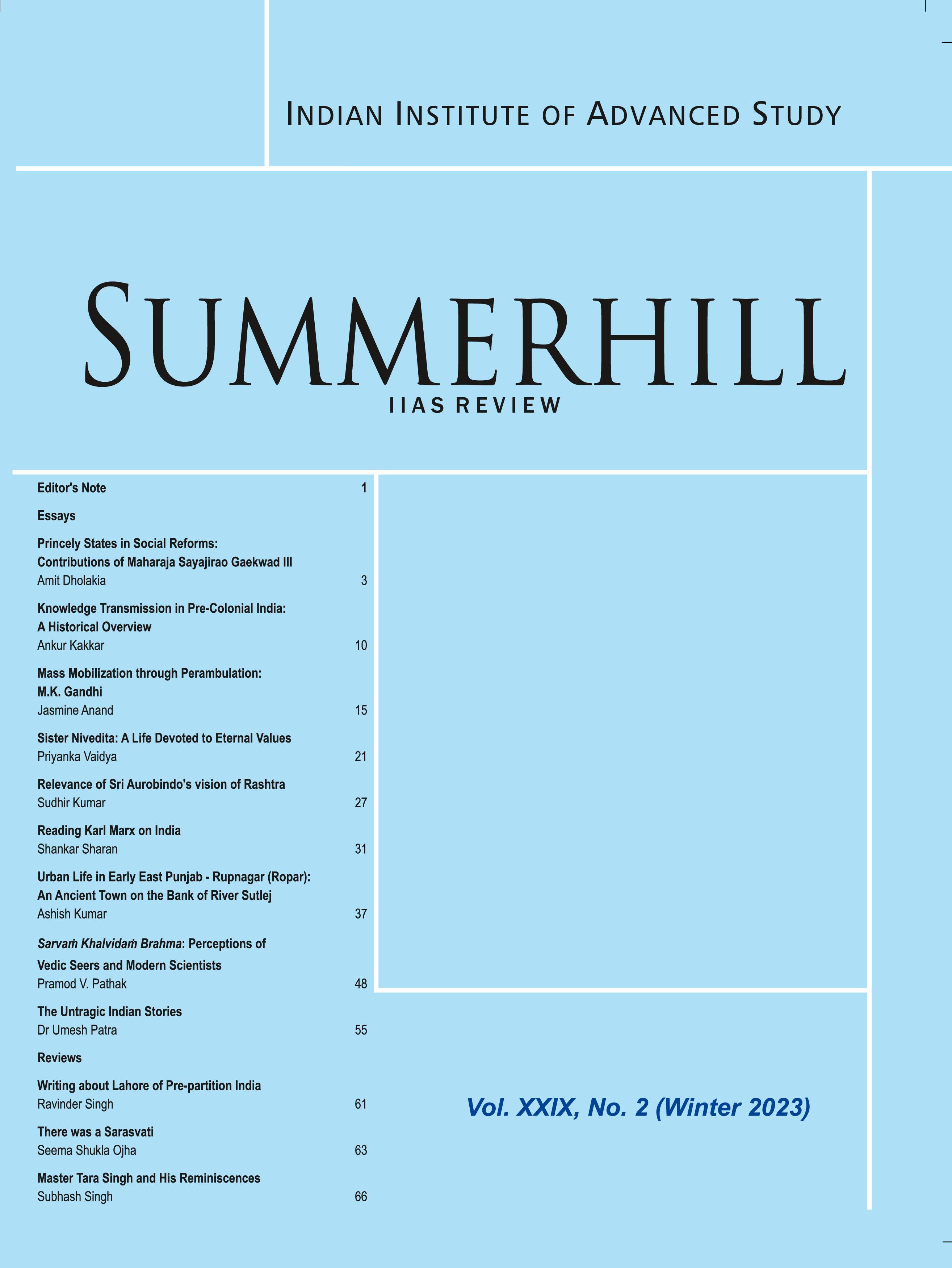 					View Vol. 29 No. 2 (2023): Summerhill
				